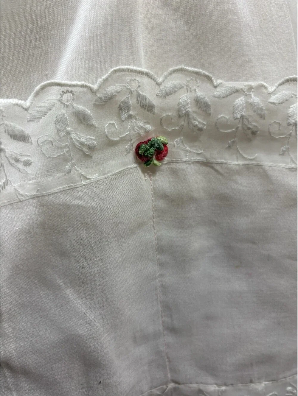 VTG Carmen Lee 1950s Semi-Sheer Hostess Half Apron Lace Trim 3 Pockets